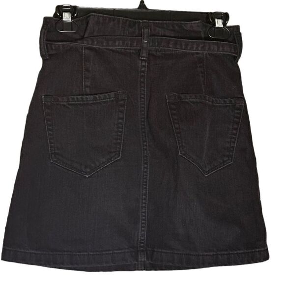 Hollister Black Denim Ultra High-Rise Skirt With Belt Size 1 ▪️ - Picture 2 of 8
